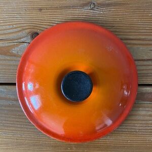 Vintage Le Creuset Orange Cast Iron Replacement Lid #16